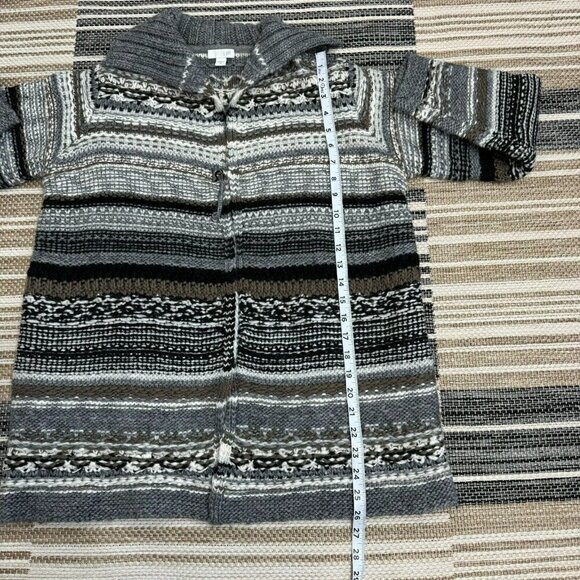 J. Jill Womens Open Front Cardigan Knit Striped Sweater Wool Alpaca Blend XS - Picture 12 of 12